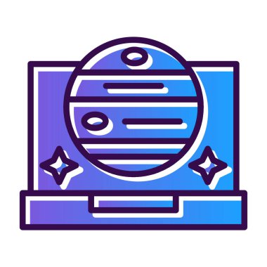 dizüstü bilgisayar simgesi, vektör illüstrasyonu basit tasarım