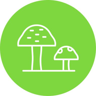 Mantarlar. Web simgesi basit illüstrasyon