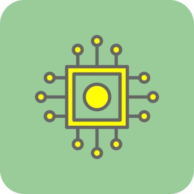 İşlemci, işlemci vektör simgesi