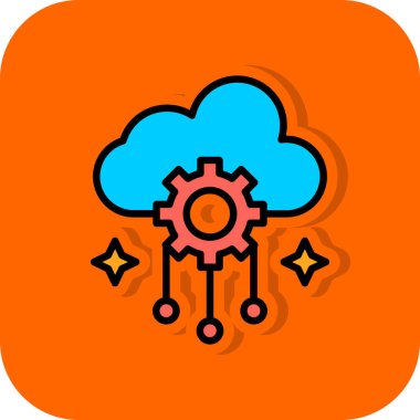 Bulut. Web simgesi basit illüstrasyon