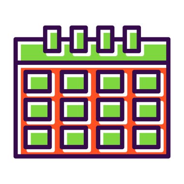 basit takvim simgesini, vektör çizim