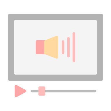 Ses Web simgesi, vektör çizim. 