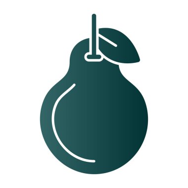 İzole armut ikon vektör tasarımı