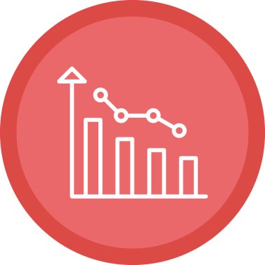 iş grafiği simgesi, vektör illüstrasyonu basit tasarım