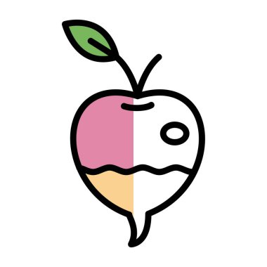 Şalgam ağı basit ikon vektör çizimi