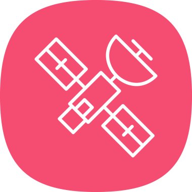 Beyaz arka plan üzerinde izole uydu simgesi