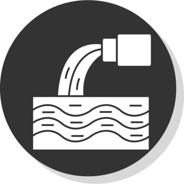 Su borusunun simgesi. Düz renk tasarımı. vektör illüstrasyonu.