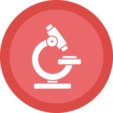 Mikroskop. Web simgesi basit illüstrasyon