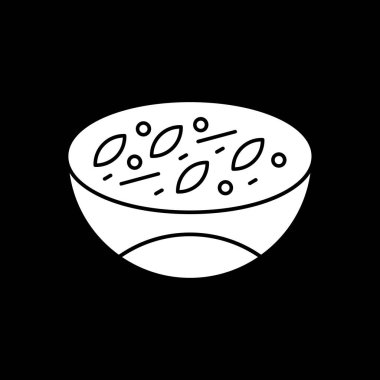 Kase çorba ikonu vektör illüstrasyonu