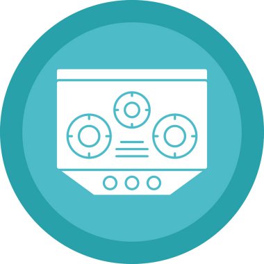 Elektrikli Soba simgesi vektör illüstrasyonu