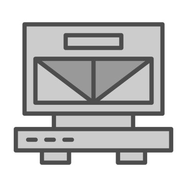 laptop ekran simgesi. Web için dizüstü bilgisayar ekran vektör simgesinin özeti