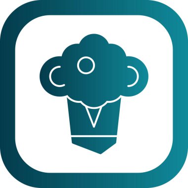 Şef şapka simgesi vektör illüstrasyonu