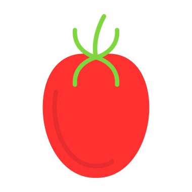 Domates. Web simgesi basit illüstrasyon