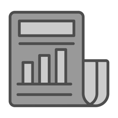 gazete simgesi, vektör illüstrasyonu basit tasarım