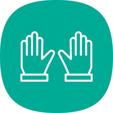 Eldivenler düz simge, vektör çizimi  