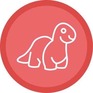 Dinozor. Web simgesi basit illüstrasyon