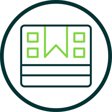 Paket kutusu simgesi, vektör illüstrasyonu 