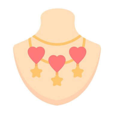 Kolye. Web simgesi basit illüstrasyon