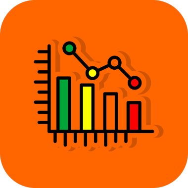 iş grafiği simgesi, vektör illüstrasyonu basit tasarım