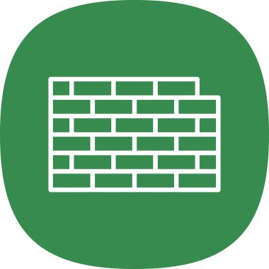 Duvar simgesi, vektör illüstrasyonu