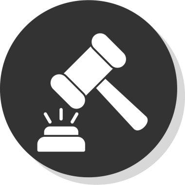 Açık arttırma. Web simgesi vektör illüstrasyonu 