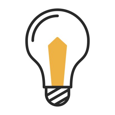 Ampul simgesi web basit illüstrasyon