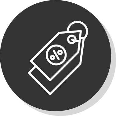 Fiyat Etiketi simgesi, vektör illüstrasyonu basit tasarım