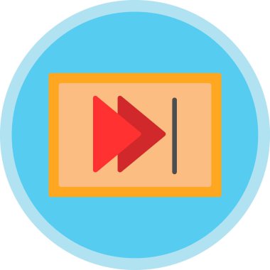 düz oynat İleri adım işareti simgesi