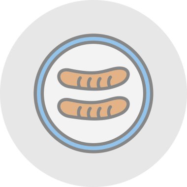 Ekmek renkli vektör simgesi