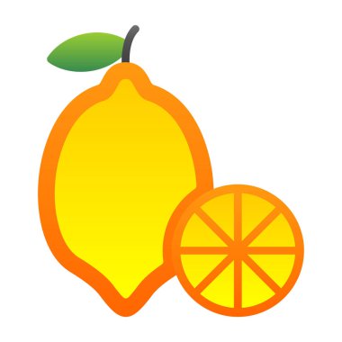 lemon. Web simgesi basit illüstrasyon