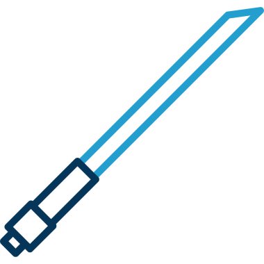 Işın kılıcı ağ ikonu vektör çizimi