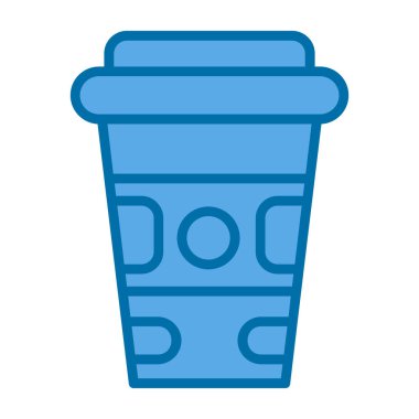 Kağıt bardak ağ simgesi, vektör illüstrasyonu. Kahve hazır. 