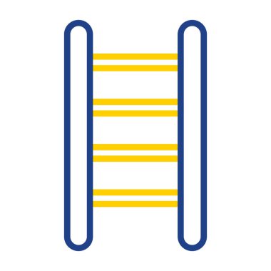 Merdiven düz simgesi, vektör illüstrasyonu