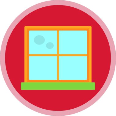 Pencere. Web simgesi basit illüstrasyon