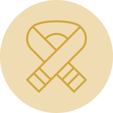 Kış eşarp simgesinin vektör çizimi