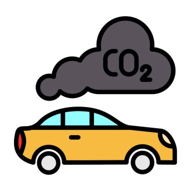 Emission  web icon vector illustration