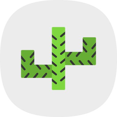 Kaktüs simgesi web ve mobil uygulama tasarımınız için beyaz arkaplanda izole edildi 