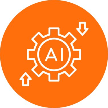 Bir robot simgesinin vektör illüstrasyonu