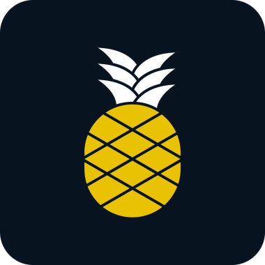 Ananas. Web simgesi basit illüstrasyon 