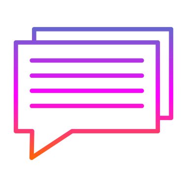 sohbet baloncuğu ileti vektör çizgisi simgesi 