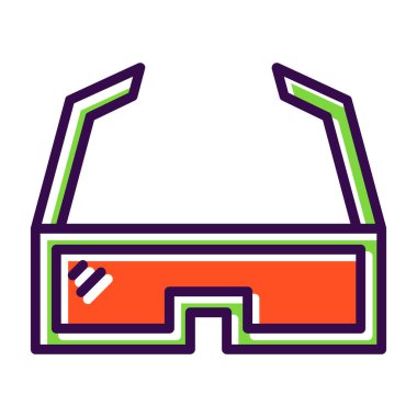 gözlük simgesi, vektör illüstrasyonu 