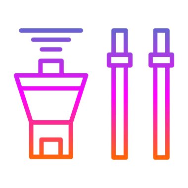 Ağ simgesini, vektör illüstrasyonunu yükselt. 