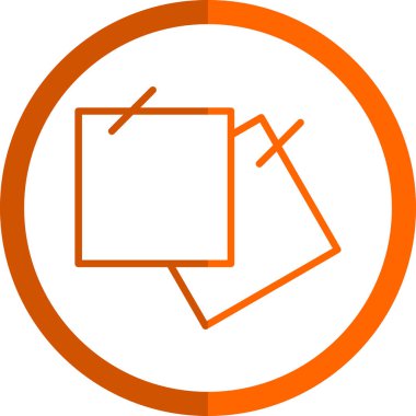 Yapışkan notlar web simgesi basit illüstrasyon 