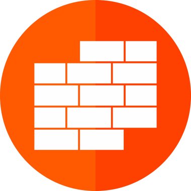 İnşaat tuğlaları düz simge, vektör illüstrasyonu