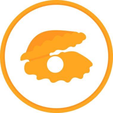 İstiridye. Web simgesi basit illüstrasyon