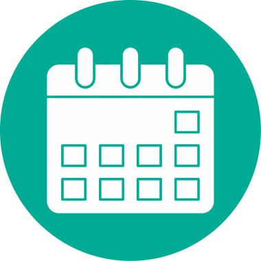 basit takvim simgesini, vektör çizim