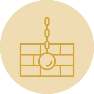 Yıkım topu ağ ikonu vektör illüstrasyonu