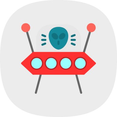 Uzaylı. Web simgesi basit illüstrasyon 