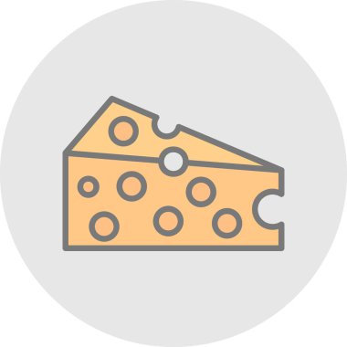 Peynir simgesinin vektör illüstrasyonu  