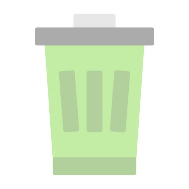 Çöp kutusu web simgesi. Vektör illüstrasyonu.